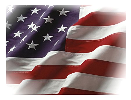 4'x6' American Cotton Flag Grown and Sewn in the USA Mercerized U.S. Processed 2-ply Cotton Dense Embroidered Stars Sewn Stripes (4x6 Cotton Flag)