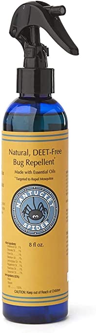 Nantucket Spider Natural Bug Repellent - 8 fl oz | Essential Oil Insect Repellent | Bug Spray for Protection Against Flies, Mosquitoes, Horse Flies, Ticks and Bugs | Perfect Bug Spray for Adults & Kids