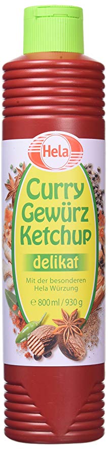 German Hela Delicate (Mild) Spicy Curry Ketchup - 1 x 800 ml
