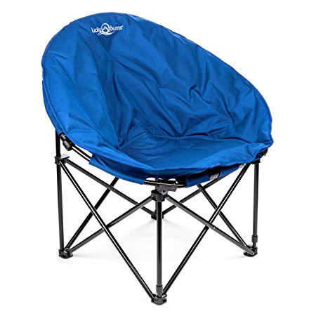 Lucky Bums Moon Camp Adult Indoor Outdoor Comfort Lightweight Durable Chair Carrying Case