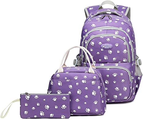 Goldwheat Water Resistant Backpack for Girls School Bag Kids Bookbag Lunch Box