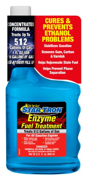 Star Tron Enzyme Fuel Treatment - Concentrated Gas Formula 32 oz - Treats 512 Gallons