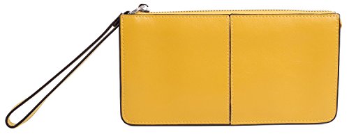 BIG SALE- 50% OFF- YALUXE Women's Leather Clutch Checkbook Wallet with Wrist Strap Fit iPhone6 Plus / Samsung Galaxy S4 (Gift Box)