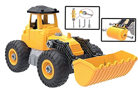 Kidwerkz Take Apart Bulldozer Construct and Play Series, Construction Engineering Toy Play Set, (55 pieces), Toy, 3 years and up