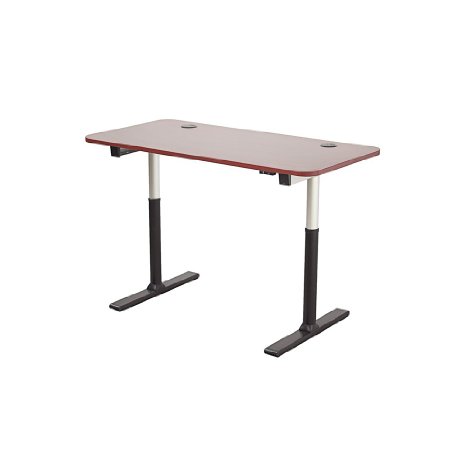 Vortex Series 60-in Wide 2-Button Electric Height Adjustable Sit to Stand Desk (New Cherry Top)