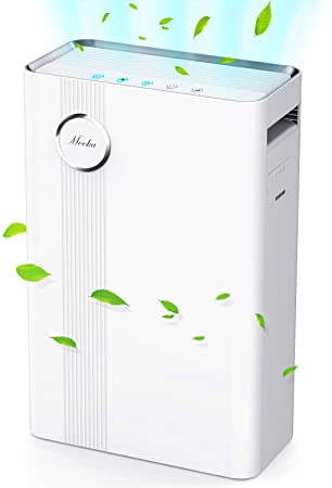 Mooka Air Purifier for Large Rooms True HEPA Air Filter, Activated Carbon, 23dB High CADR Air Cleaner for 1076 Sq. Ft., Allergies, Pollen, Smoke, Dust, Pet Dander Fast Purification, Sleep Mode