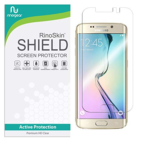 RinoGear for Samsung Galaxy S6 Edge Screen Protector Case Friendly Screen Protector for Samsung Galaxy S6 Edge Accessory Full Coverage Clear Film