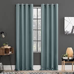 Sun Zero Soho 2-pack Blackout Energy Efficient Grommet Curtain Panel Pair, 54" x 96", Mineral