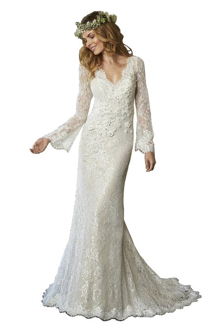 Marry You 2015 Long Sleeve Muslim Wedding Dress Low Back A Line With Lace Trim
