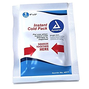 Dynarex 4511 Instant Cold Pack, 4" x 5" (2 Packs of 24)