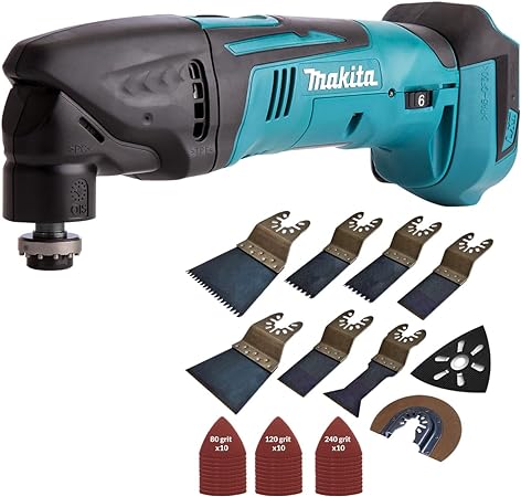 Makita DTM50Z LXT 18V Oscillating Multitool Body with 39 Pieces Accessories Set