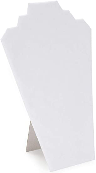 DARICE 12.5" Necklace Stand Flocked Easel Bk, White