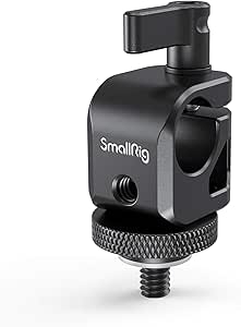 SMALLRIG 15mm Rod Clamp Rail Connector with 1/4" Thread Hole to Attach Camera Microphones/Sound Recorders/Lighting Equipment - 860