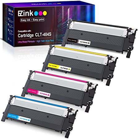 E-Z Ink (TM) Compatible Toner Cartridge Replacement for Samsung 404S CLT-404S CLT-K404S CLT-C404S CLT-M404S CLT-Y404S to use with Xpress SL-C480FW SL-C480FN C480FW C480FN SL-C430W C430W (4 Pack)