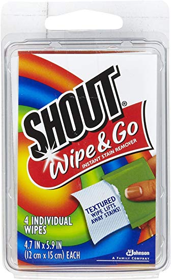 Shout Stain Remover Wipes, Travel Size - 2 pk.