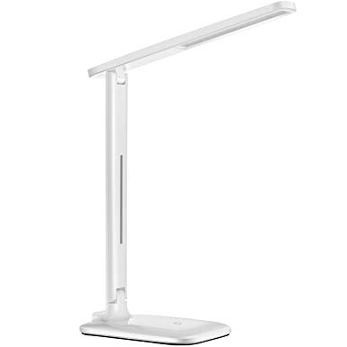 TOPELEK LED Eye-Caring Folding Desk Light Dimmable Office Lamp with 9 Brightness, Touch Control, Warm/Cool White for Reading, Studying, Working, Perfect for Kids and Adults