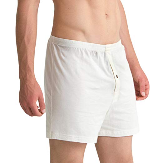Cottonique Men's Elasticized Loose Boxer Shorts made from 100% Organic Cotton (2/pack | Natural)