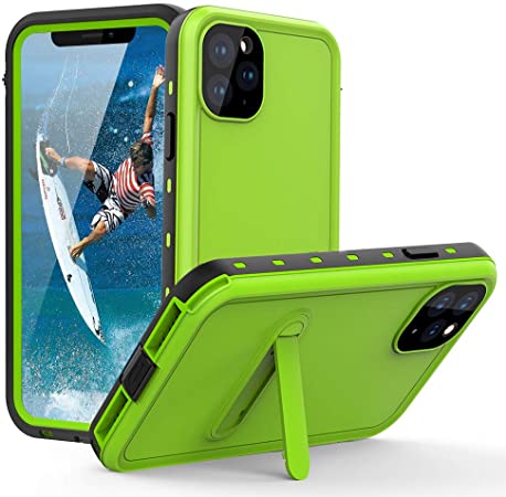 comosso iPhone 11 Pro Max Waterproof Case,Full Body with Built-in Screen Protector,Heavy Duty Protection Shockproof Case for iPhone 11 Pro Max (6.5",2019) (SS-Green)