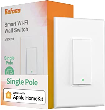 Smart Light Switch Apple Homekit - Refoss Single Pole Smart Switch Wi-Fi Wall Switch Compatible with Siri, Alexa & Google Assistant, Remote Control, Voice Control, Schedule, Neutral Wire Required