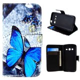 For Galaxy Core 4G  SM-G386F  ivencase Butterfly Magnetic Wallet PU Leather Stand Flip Closure Protective Case Cover For Samsung Galaxy Core 4G LTE  SM-G386F  One ivencase Anti-dust Stopper