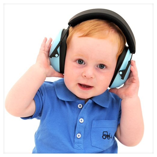 My Happy Tot Hearing Protection Earmuffs. Noise Reduction for Children and Infants, Fully Adjustable to Fit 0-12 Yrs. Low Profile Cups, Padded 'Snug Fit' Professional Hearing Defenders for Kids