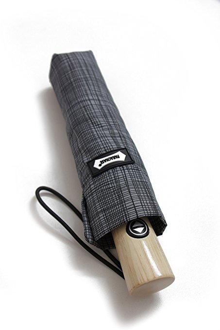 Parachase Portable Unisex Auto Open&close Stick Umbrella Wind Resistant Travel Mate