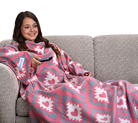 The Original Snuggie - Super Soft Fleece Blanket With Sleeves And Pockets - Tribal Hearts