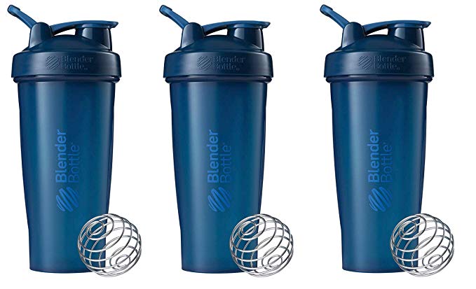 BlenderBottle Classic Loop Top Shaker Bottle 3-Pack, 28 oz (Navy)