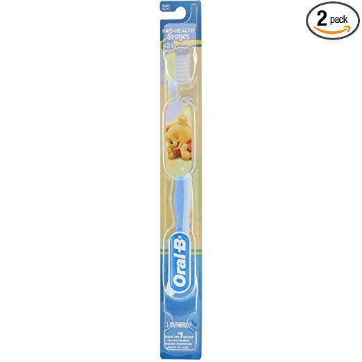 Oral B Stage 1 Toothbrush - Disney Baby Assorted Colors - 2 Pack