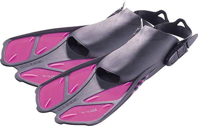 Cressi Adult Short Adjustable Swim Fins with UltraResistant buckles | Bonete