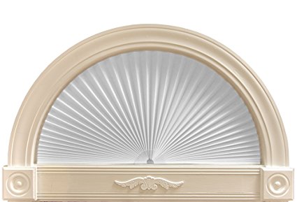 Original Arch Light Filtering Pleated Paper Shade White, 72” x 36”