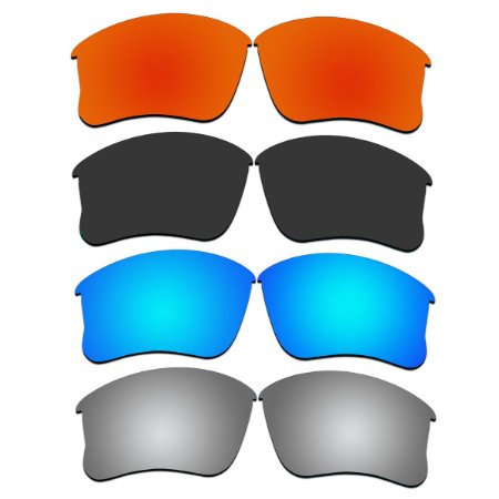 4 Pair Replacement Lenses for Oakley Flak Jacket XLJ Sunglasses With Polarized Pack P3-1