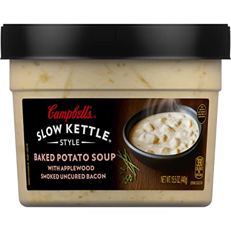 Campbell's Slow Kettle Style Baked Potato with Bacon Soup, 15.5 oz. Tub