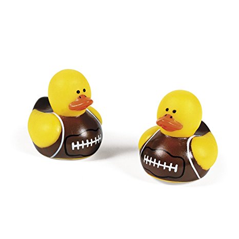 24-pc Mini Football Rubber Ducky Party Favors