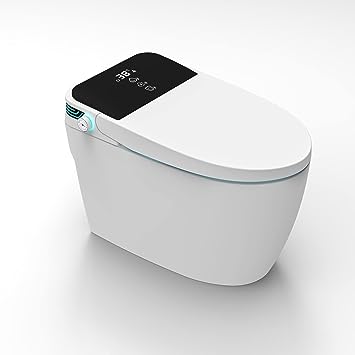 DACOM Smart Bidet Toilet, One Piece Toilet with Auto Open/Close, UV LED Sterilization, Heated Seat, Warm Water and Dry, Multi-Function APP Remote Control