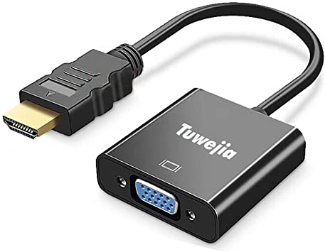 HDMI to VGA Adapter, Tuwejia HDMI Male to VGA Female Converter Cable Support Computer Laptop Desktop Monitor HDTV Projector Chromebook Xbox