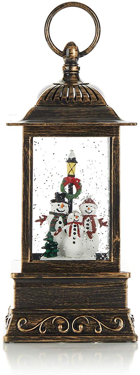 ReLive Christmas Light-Up Snow Globe Lantern - Santa and Friends