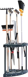 VEVOR Garden Tool Organizer, 19 Slots, Yard Tool Tower Rack for Garage Organization and Storage, Hold Long-Handled Tool/Rake/Broom/Shovel, PP Garden Tool Stand Holder Organizer for Yard, Shed, Outdoor