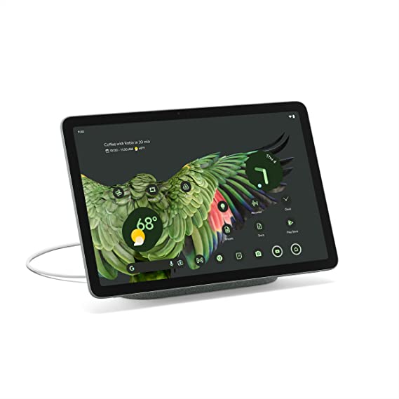 Google Pixel Tablet with Charging Speaker Dock - Android Tablet with 11-Inch Screen, Smart Home Controls, and Long-Lasting Battery - Hazel/Hazel - 128 GB