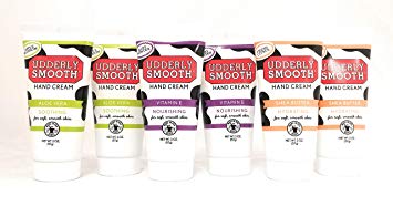 Udderly Smooth Hydrating Hand Cream Variety Pack (2 of each scent), 2 oz. each, Travel Size Lotion - 6 Pack