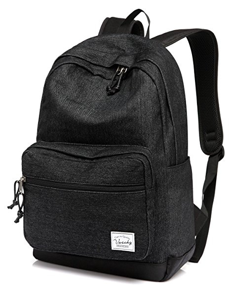 Vaschy Unisex Classic Water Resistant School Rucksack Travel Backpack 14Inch Laptop