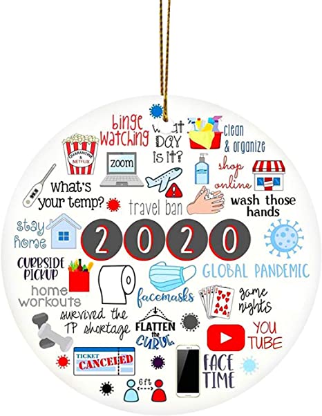 Ztl 2020 Christmas Ornament Quarantine, 2020 Events Ornament, Christmas Tree Hanging Ornaments - 2020 A Year to Forget