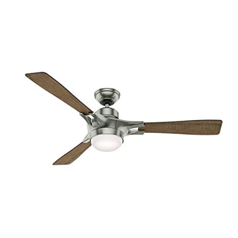 Hunter 59224 Signal Ceiling Fan with Wifi Capability & Apple Homekit Intregration, Large, Satin Nickel