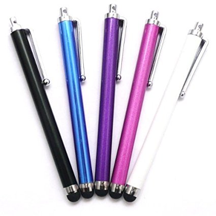 5 Pack High Quality HQ, HIGH CAPACITIVE STYLUS TOUCH PENS FOR IPAD 1, IPAD 2 New Apple iPad & iPad 3, ipad 4, ipad mini, Apple iPhone 5 5th 5G, IPHONE 4 4S, IPHONE 3GS, IPOD TOUCH 3 - IPOD TOUCH 4, SAMSUNG GALAXY TAB2 10.1 SAMSUNG GALAXY S3 i9300 - SAMSUNG GALAXY S2 i9100, SAMSUNG GALAXY ACE S5830 - HTC, Tablet pc, Asus Tablets, Advent, Samsung Galaxy, Blackberry Playbook & Phones, Smart phones, Android, Mobile Phones, PC, Nokia, LG, Sony Ericsson, Nexus, Fire, Kindle and all other Capacitive Screens Devices - Universal Stylus Touchscreen pens
