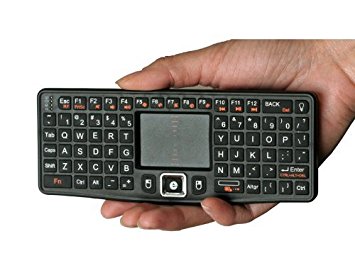 Rii II (Touch N7) Mini Wireless Keyboard 2.4 Ghz With Touchpad Mouse And Backlit LED, Long Range (30m Max), Removable Battery, Full Qwerty Keyboard, Adjustable DPI Touchpad, for PC, HTPC, Apple, Xbox360, Wii, PS3