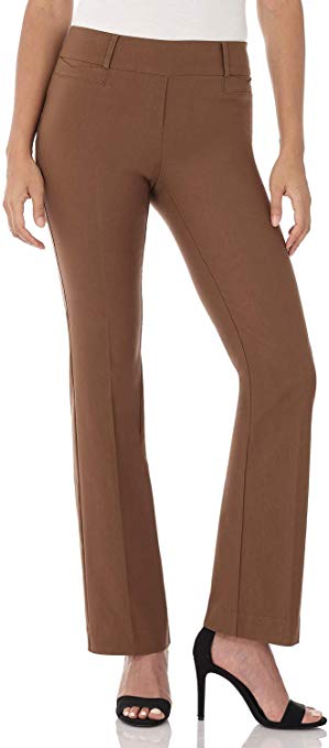 Rekucci Women's Ease in to Comfort Fit Barely Bootcut Stretch Pants