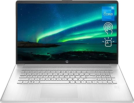 HP Upgrade Your Workstation Essential Laptop, 17.3" HD  Touchscreen, Intel Core i5-1255U, 16GB RAM, 512GB SSD, Webcam, Wi-Fi 6, Backlit Keyboard, Fingerprint Reader, Windows 11 Home, Silver