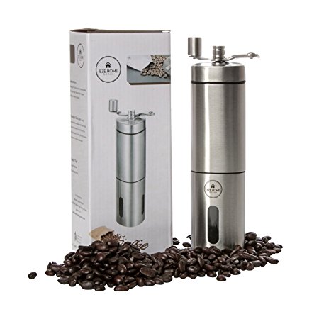 New & Improved Manual Hand Coffee Grinder - Only Ergonomic Triangle Design with Upgraded Burr