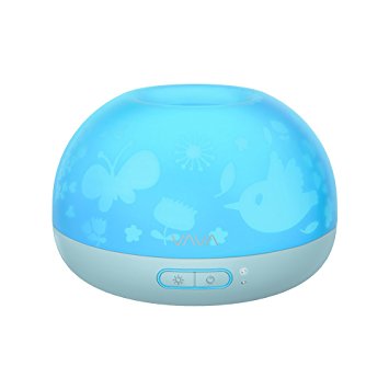 VAVA Essential Oil Diffuser for Kids, 200mL Aroma Diffuser with Cute Cartoonish Pattern, Kid-Friendly Lock, BPA-Free Quiet Cool Mist Humidifier Offers Two Mist Options with 7 Color LED Lights