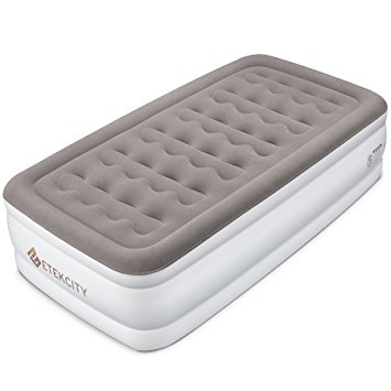 Etekcity Air Mattress Raised Airbed with Built-in High Capacity Pump, Height 18", Twin Size